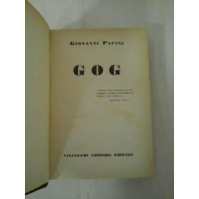 GOG (in limba italiana) 1931  -  GIOVANNI  PAPINI 